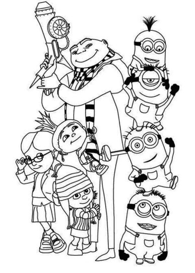 Minion Christmas Coloring Pages - Part 3